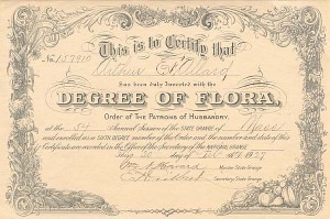 Degree of Flora, Order of The Patrons of Husbandry